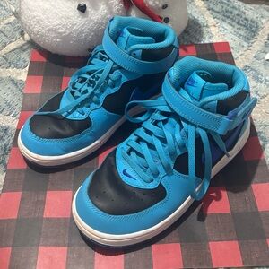 Nike Blue and Black High-Top Sneakers